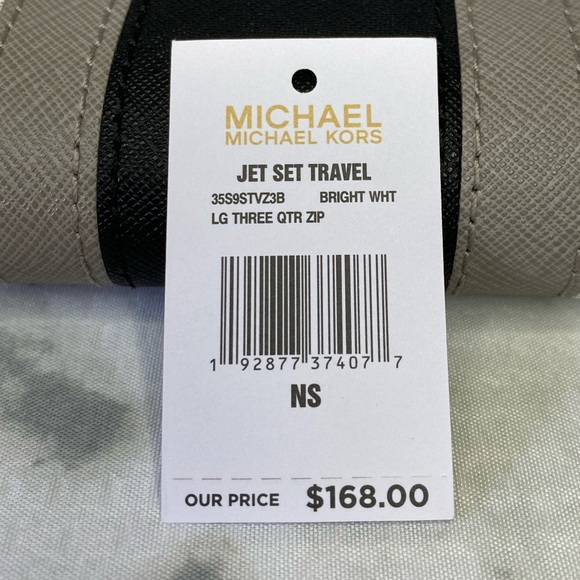 Micheal Kors Large JetSet Drawstring Tote Set in Bright White Multi - Picture 4 of 4